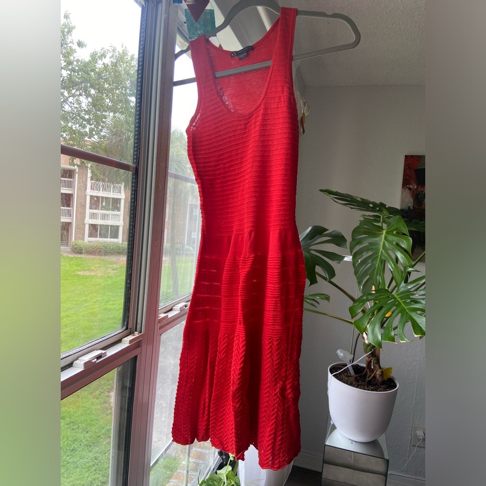 Red Armani exchange dress